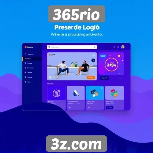 Interface do usuário e navegação no site 365rio